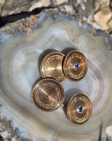 14k gold Art Deco sapphire antique cufflinks