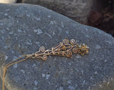 14k gold diamond antique filigree necklace pendant lavaliere