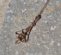 10k gold Victorian enamel and pearl necklace pendant lavaliere