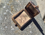 10ct gold Victorian intaglio locket necklace pendant