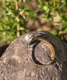 platinum top & 18k gold two tone Edwardian pearl and old cut diamond antique ring HOLD
