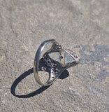 18k white gold c.1920's filigree aquamarine and diamond ring