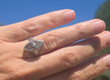 18k white gold c.1920's filigree aquamarine and diamond ring