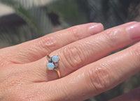 14k gold Victorian opal and diamond antique ring