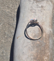 14k gold Victorian opal and diamond antique ring