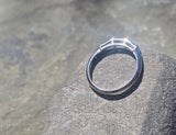 platinum baguette diamond vintage estate band