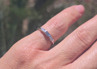 platinum baguette diamond vintage estate band