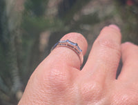 platinum baguette diamond vintage estate band