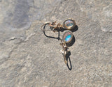 18k gold opal estate earrings