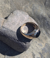 14k gold star sapphire estate ring