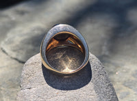 14k gold star sapphire estate ring