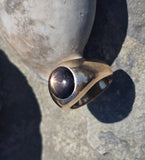 14k gold star sapphire estate ring