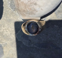 14k gold star sapphire estate ring