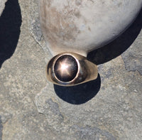 14k gold star sapphire estate ring