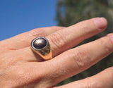 14k gold star sapphire estate ring