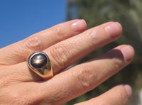 14k gold star sapphire estate ring