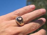 14k gold star sapphire estate ring