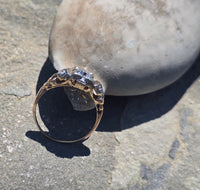 14k-18k gold two-tone c.1930's Art Deco diamond engagement ring