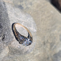14k-18k gold two-tone c.1930's Art Deco diamond engagement ring
