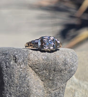 14k-18k gold two-tone c.1930's Art Deco diamond engagement ring