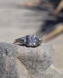 14k-18k gold two-tone c.1930's Art Deco diamond engagement ring