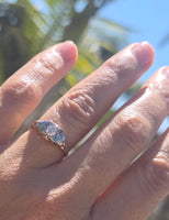 14k-18k gold two-tone c.1930's Art Deco diamond engagement ring