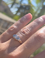 14k-18k gold two-tone c.1930's Art Deco diamond engagement ring