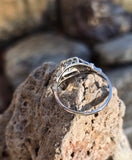 18k white gold Art Deco c.1920's diamond vintage estate ring