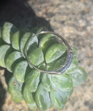 14k gold two-tone 5 diamond estate wedding stackable band