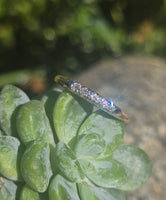 14k gold two-tone 5 diamond estate wedding stackable band