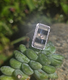 14k white gold c.20s filigree Deco diamond black onyx & quartz ring