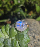 14k gold man in the moon carved quartz face antique ring