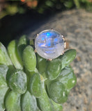 14k gold man in the moon carved quartz face antique ring