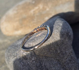 18-14k gold two-tone 5 diamond estate wedding stackable band