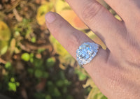 Platinum Art Deco c.1920's 3.63ct European cut diamond filigree antique engagement wedding ring