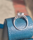 Platinum Art Deco c.1920's 3.63ct European cut diamond filigree antique engagement wedding ring