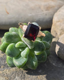 10k gold Deco garnet estate ring