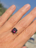 10k gold Deco garnet estate ring