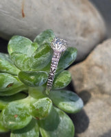 Platinum c.1920's European cut diamond antique engagement wedding ring