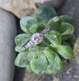 Platinum c.1920's European cut diamond antique engagement wedding ring