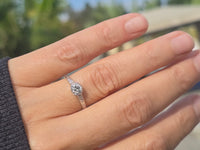 Platinum c.1920's European cut diamond antique engagement wedding ring
