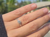 Platinum c.1920's European cut diamond antique engagement wedding ring