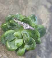 Platinum c.1920's European cut diamond antique engagement wedding ring