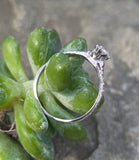 Platinum c.1920's European cut diamond antique engagement wedding ring
