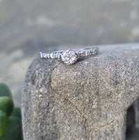 Platinum c.1920's European cut diamond antique engagement wedding ring