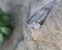 Platinum c.1920's European cut diamond antique engagement wedding ring