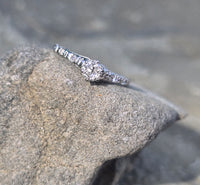 Platinum c.1920's European cut diamond antique engagement wedding ring