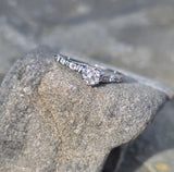 Platinum c.1920's European cut diamond antique engagement wedding ring