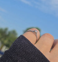 Platinum c.1920's European cut diamond antique engagement wedding ring