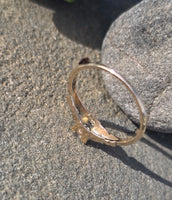 14k-18k gold two tone diamond antique estate ring